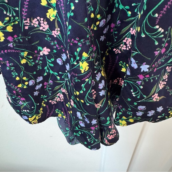 Victoria’s Secret Pink Label Floral Sleep Romper Size Medium Pajamas Navy Blue - Picture 12 of 12